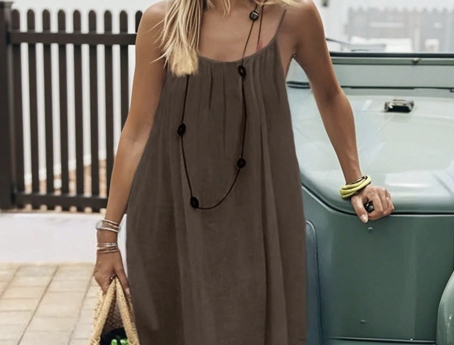 Perla | Solid Ruched Open-Back Mini Dress in Glacé Silk-Look Fabric