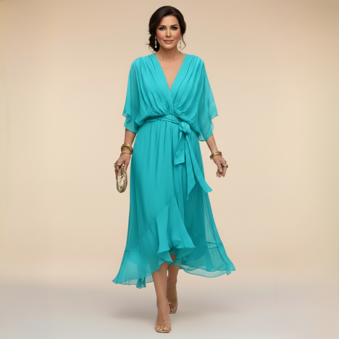 Monica | Abito Fluido con Scollo a V