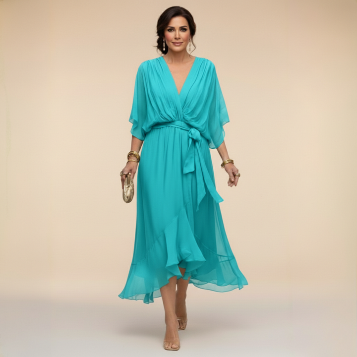 Monica | Abito Fluido con Scollo a V