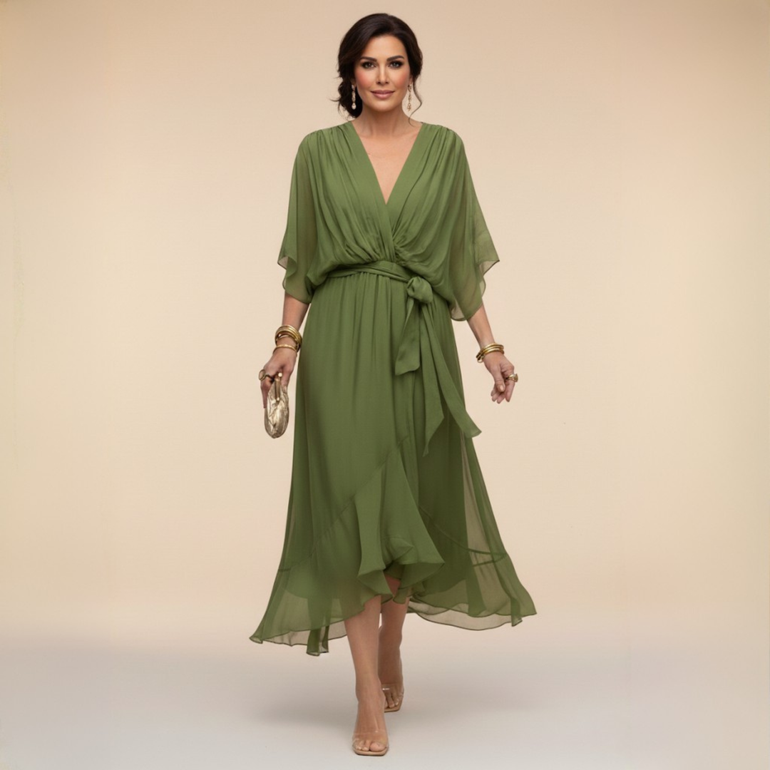 Monica | Abito Fluido con Scollo a V