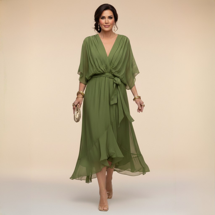 Monica | Abito Fluido con Scollo a V