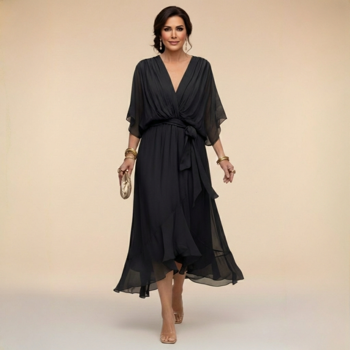 Monica | Abito Fluido con Scollo a V
