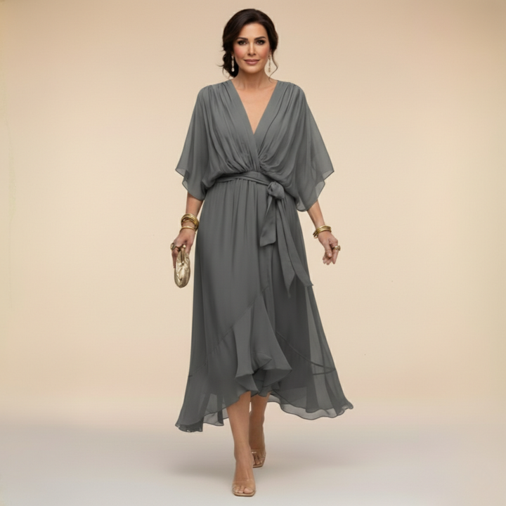 Monica | Abito Fluido con Scollo a V