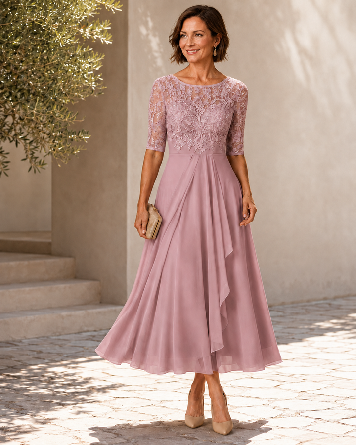 Rose | Abito Midi in Pizzo