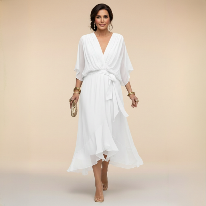 Monica | Abito Fluido con Scollo a V