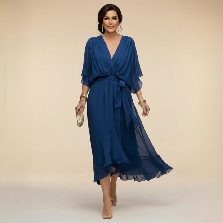 Monica | Abito Fluido con Scollo a V