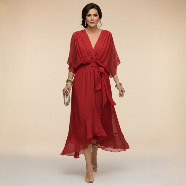 Monica | Abito Fluido con Scollo a V