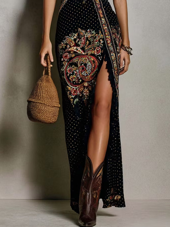 Ava | Abito Lungo Boho Stampato
