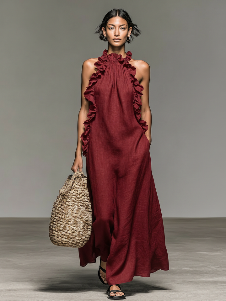Gladys™ | Abito Lungo con Tasche