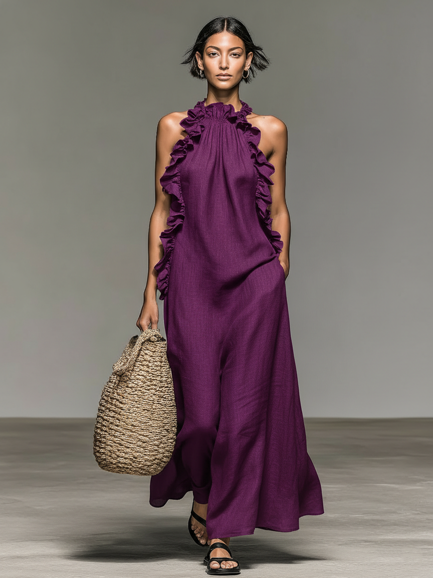 Gladys™ | Abito Lungo con Tasche