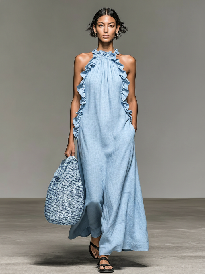Gladys™ | Abito Lungo con Tasche