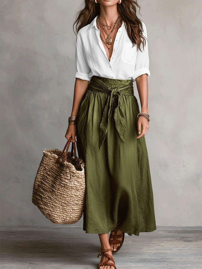 Camilla | Completo Midi con Cintura in Vita