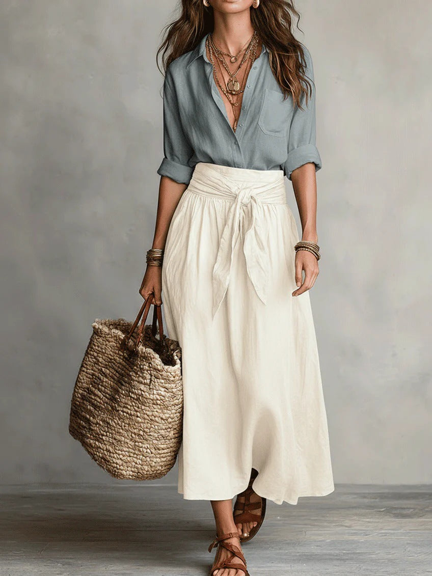 Camilla | Completo Midi con Cintura in Vita