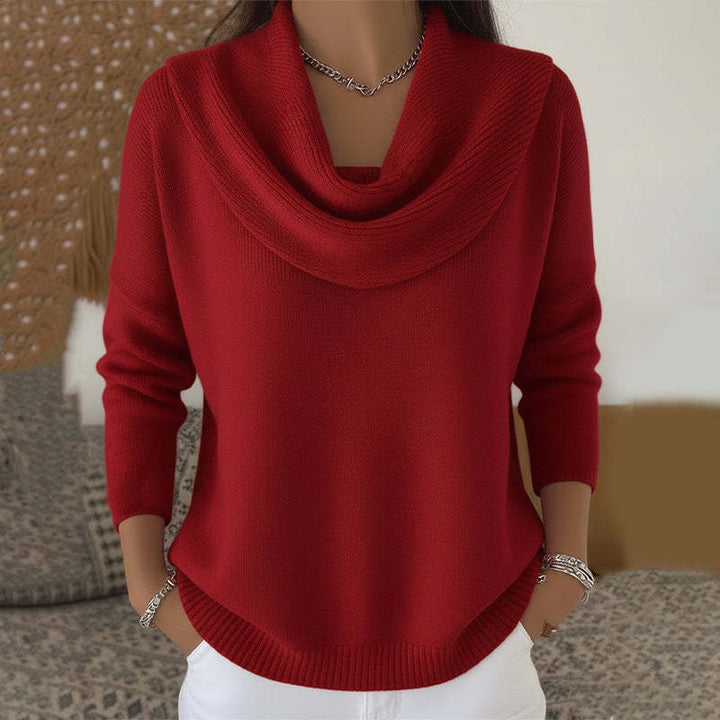 Iole | Maglione con Collo Drappeggiato