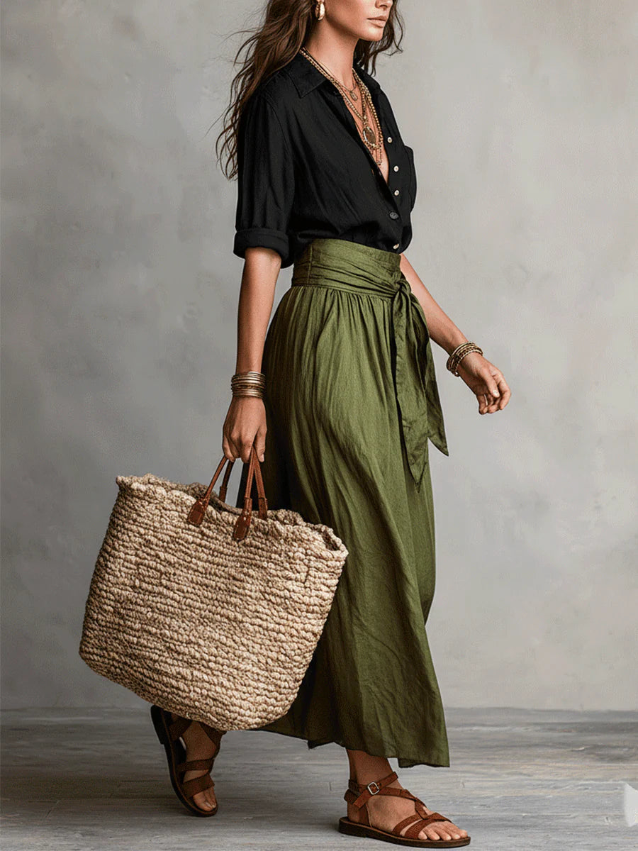 Camilla | Completo Midi con Cintura in Vita