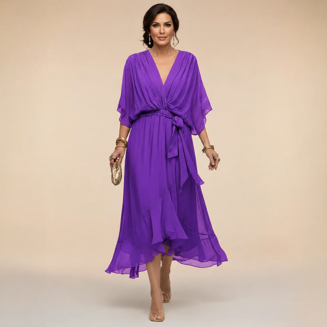 Monica | Abito Fluido con Scollo a V