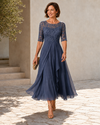 Rose | Abito Midi in Pizzo