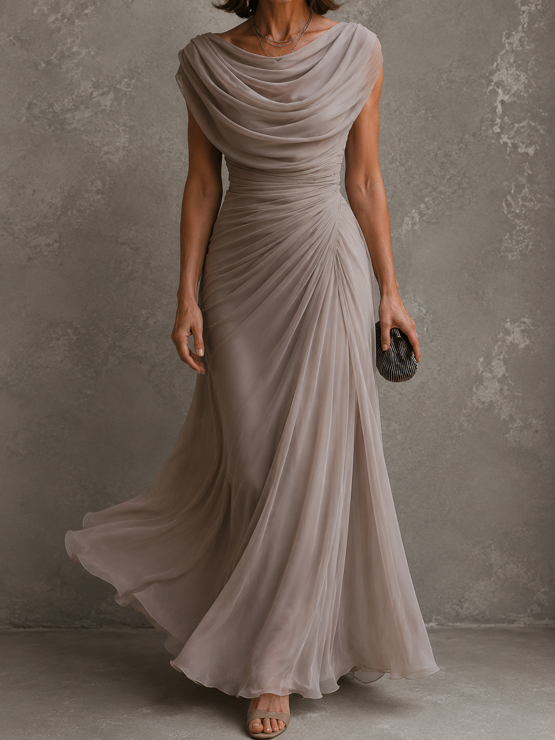 Jilliann™ | Abito Lungo Drappeggiato