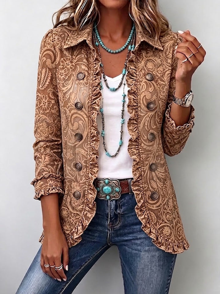 Assuntina | Giacca Vintage Floreale con Rouches