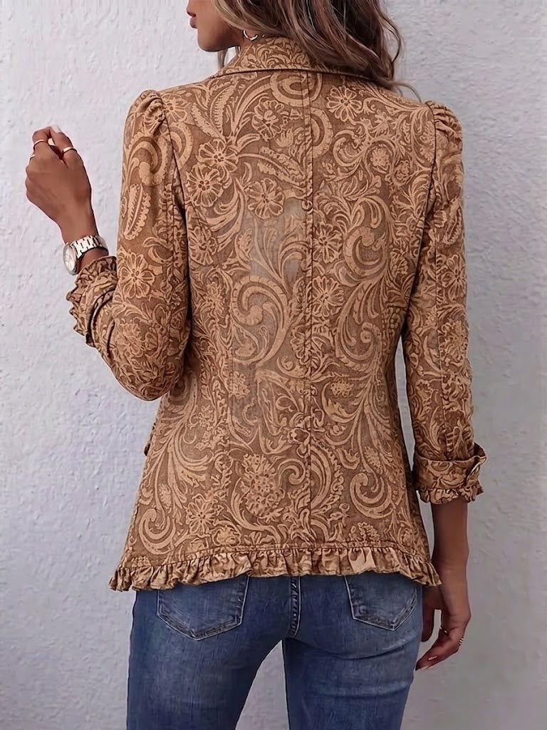 Assuntina | Giacca Vintage Floreale con Rouches