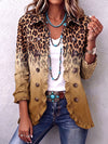 Carmela | Blazer Leopardo Ocra con Dettagli a Volant