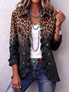 Consolata | Giacca Blazer in Stile Leopardo Nero con Dettagli a Volant